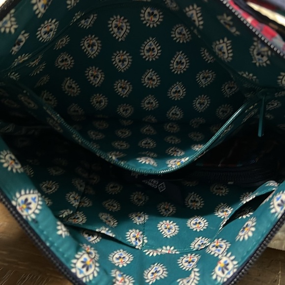 Vera Bradley Plaid Scottish Terrier Bucket Crossbody Bag - Picture 6 of 8